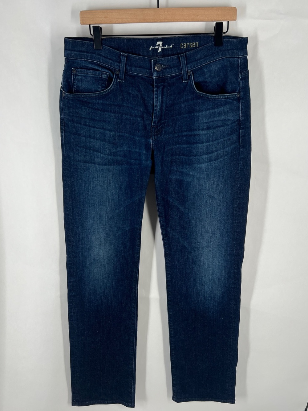 7 For All Mankind Carsen Straight Leg Jeans Men’s 32 Dark Wash
